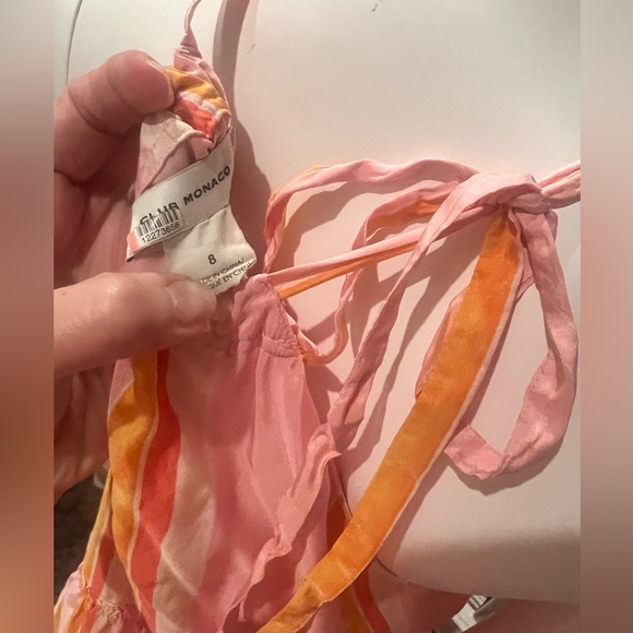 Club Monaco Pink and Yellow Maxi Dress - Picture 9 of 9